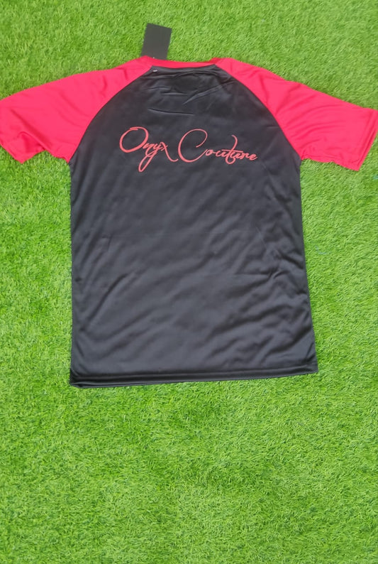 Onyx Couture Signature Short Sleeve T-Shirt (Black and Red)