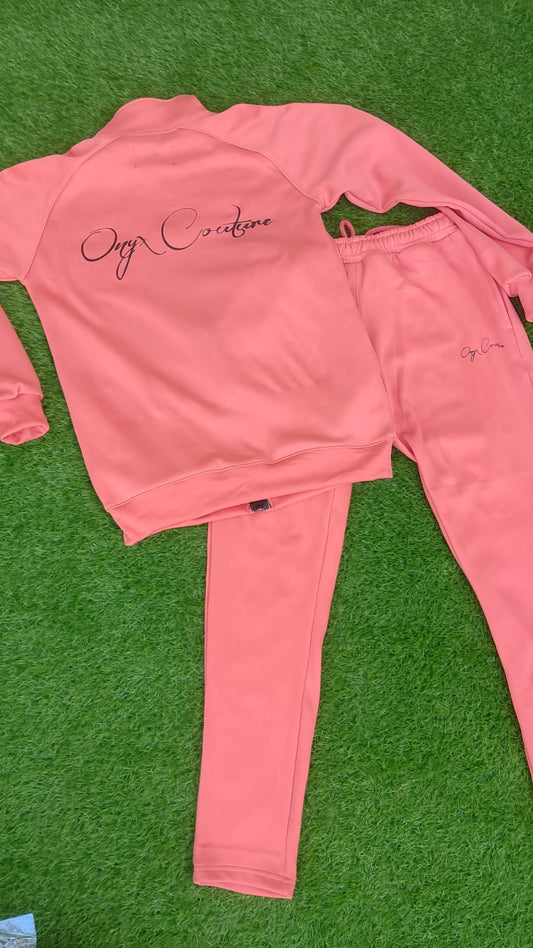 Onyx Couture Signature Tracksuits(Soft Pink)