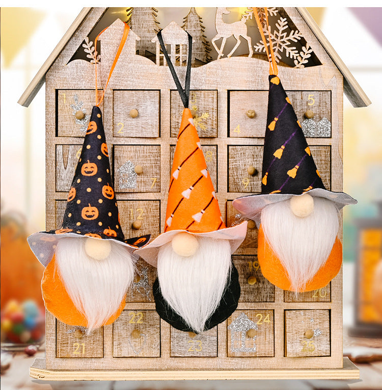 Assorted 2-Piece Halloween Element Gnome Hanging Widgets